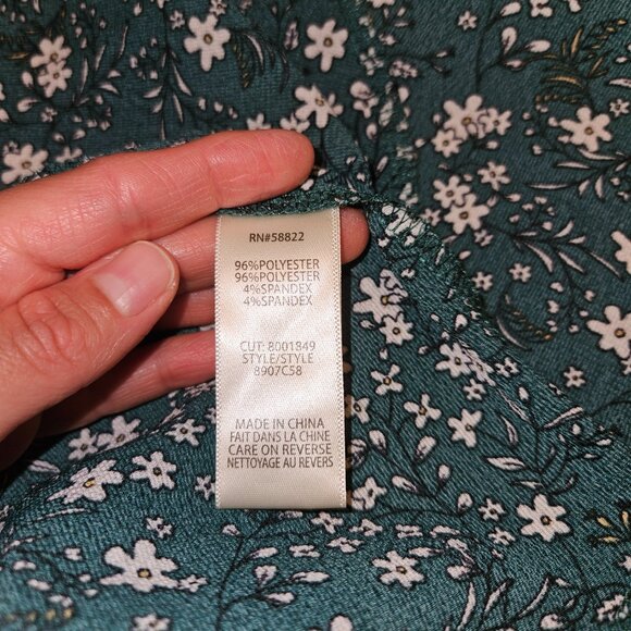 *SOLD X LIST*Max Studio Floral Green Dress Size M - Picture 12 of 12